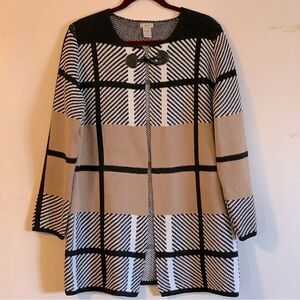 Escio Thick Long Sweater Cardigan Top Closure Sz XL NWOT not worn Gorgeous